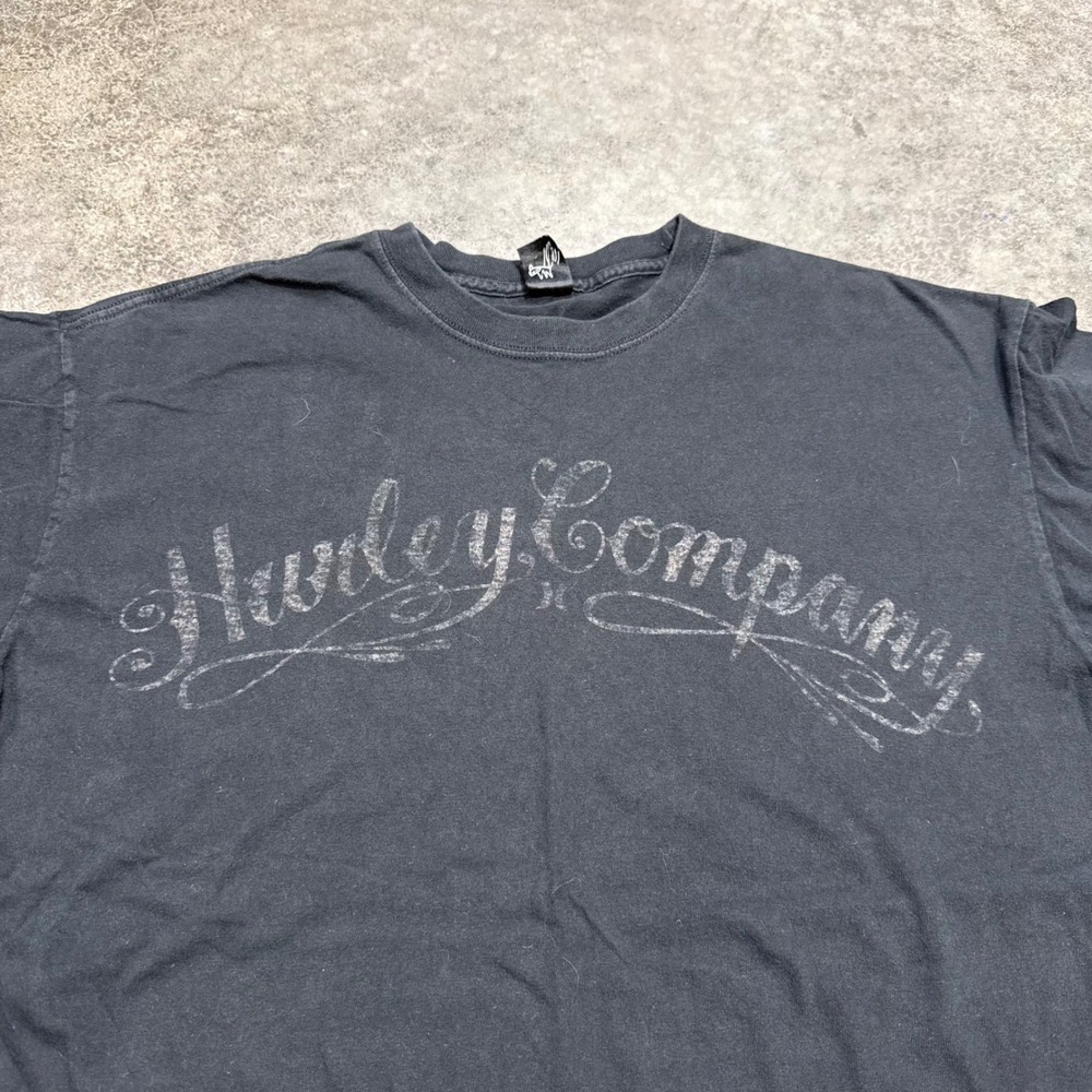 Hurley T-Shirt Men XL Black Hurley Company Graphic Tee Script Logo Short Sleeve